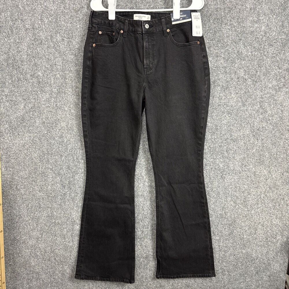 Abercrombie & Fitch The Bootcut Mid Rise Jeans Womens Size 29 Black